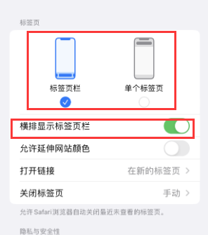 马鞍山iPhone授权维修分享Safari浏览器如何切换标签栏位置 